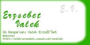 erzsebet valek business card